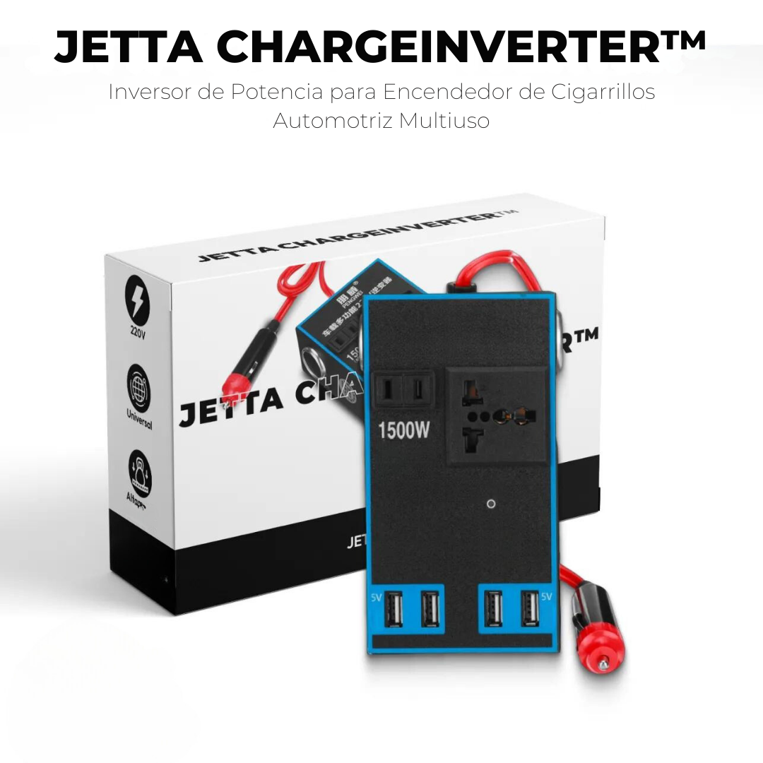 Inversor de Potencia para Encendedor de Cigarros Multiuso - Jetta ChargeInverter™ - [¡UNIDADES LIMITADAS!]