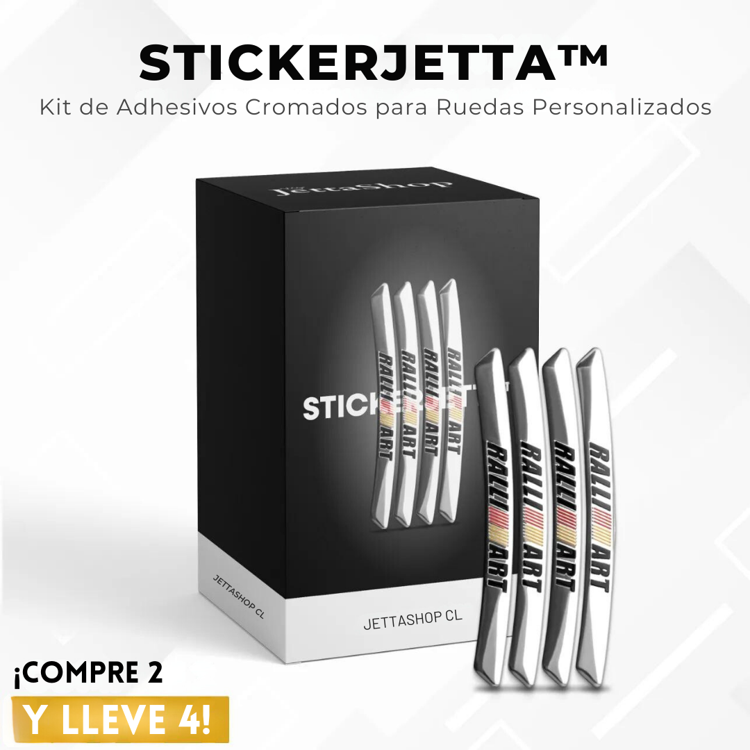 [PAGUE 2, LLEVE 4] Kit de Adhesivos Cromados para Ruedas Personalizados - StickerJetta™