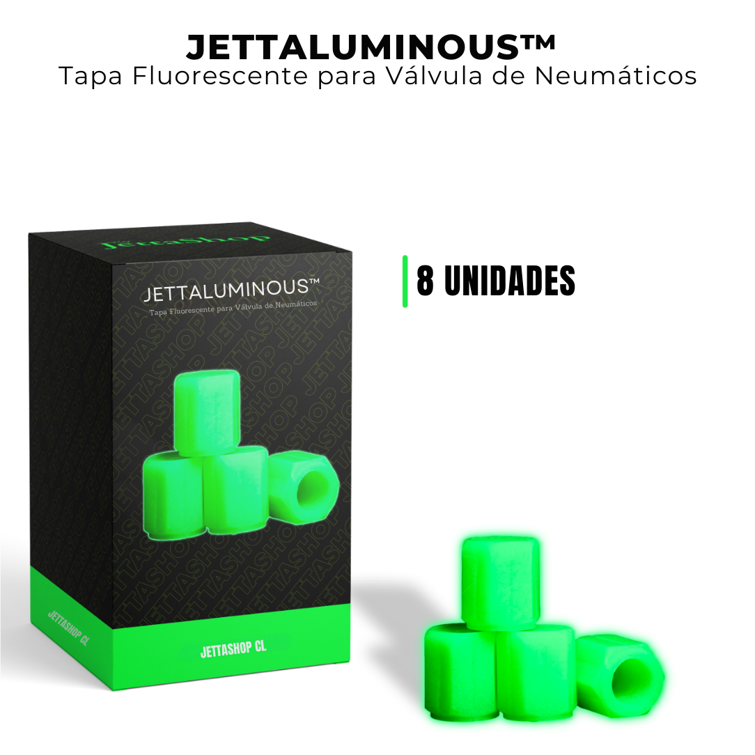 JETTALUMINOUS™ - Tapa Fluorescente para Válvula de Neumáticos